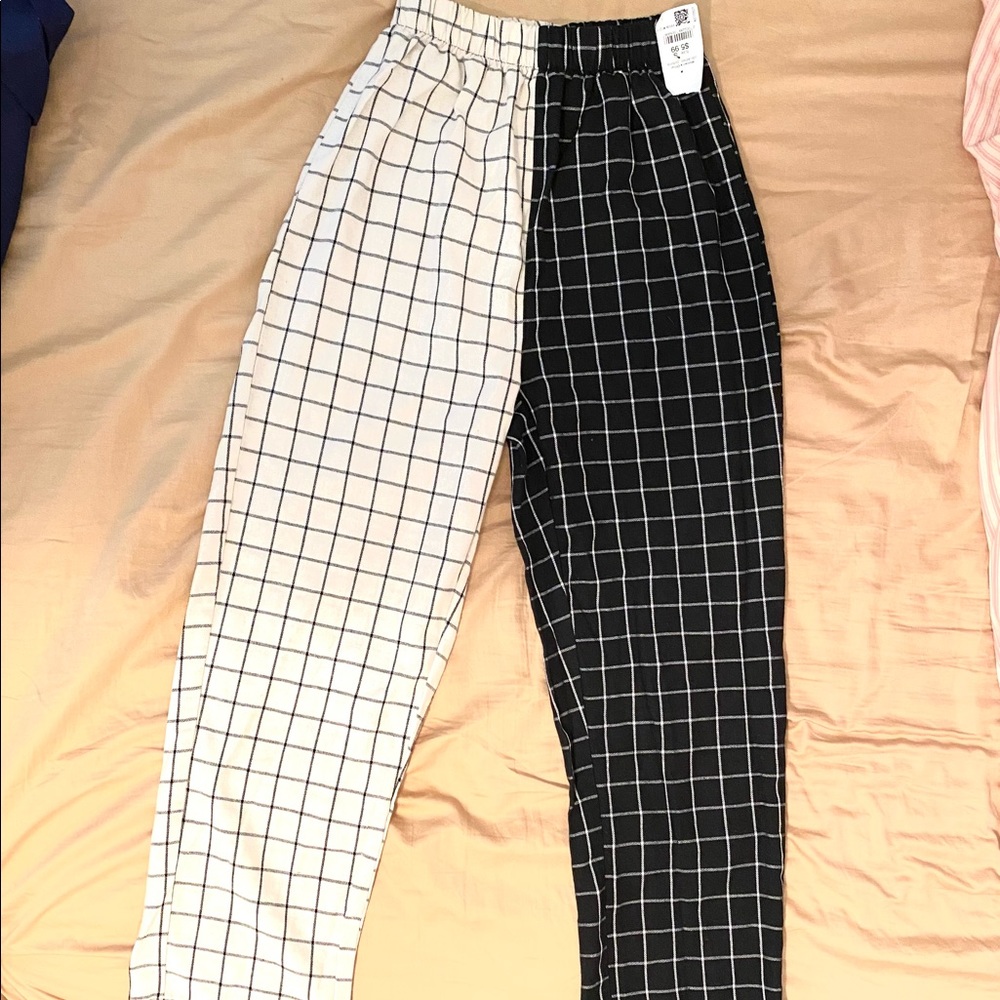 Black and white pants
